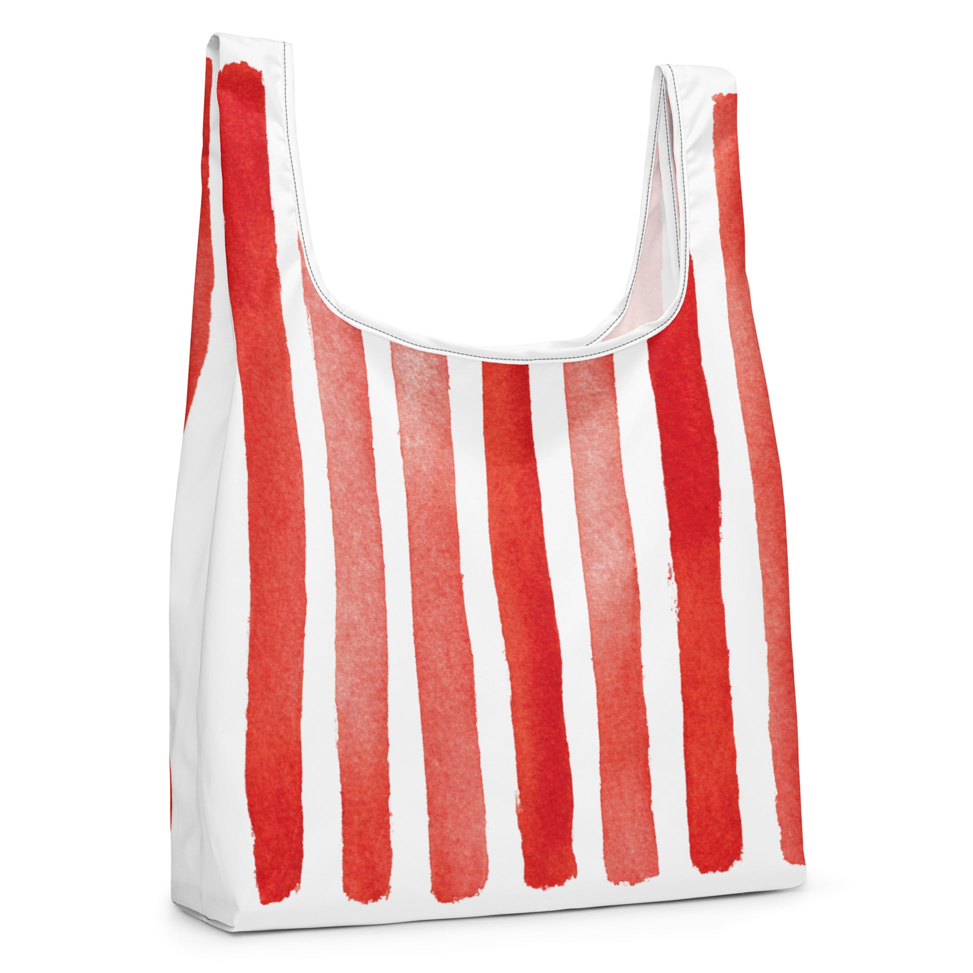 Sac Shopping Léger "RAYURES ROUGES" - French Bazar - 4530770_22801