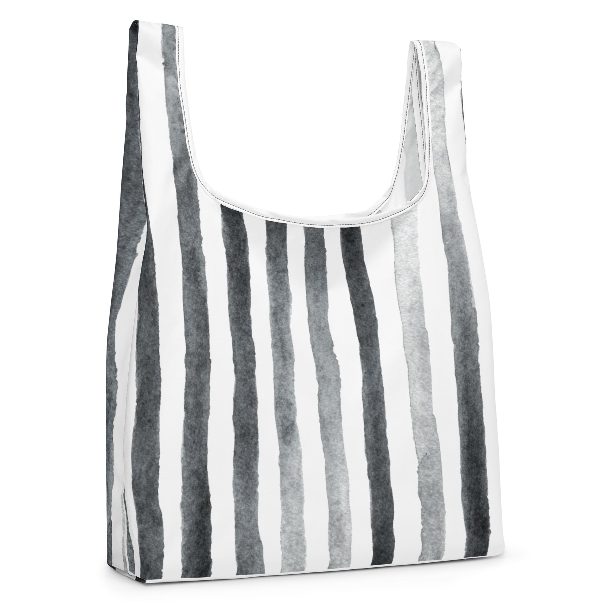 Sac Shopping Léger "RAYURES GRISES" - French Bazar - 2023872_22801