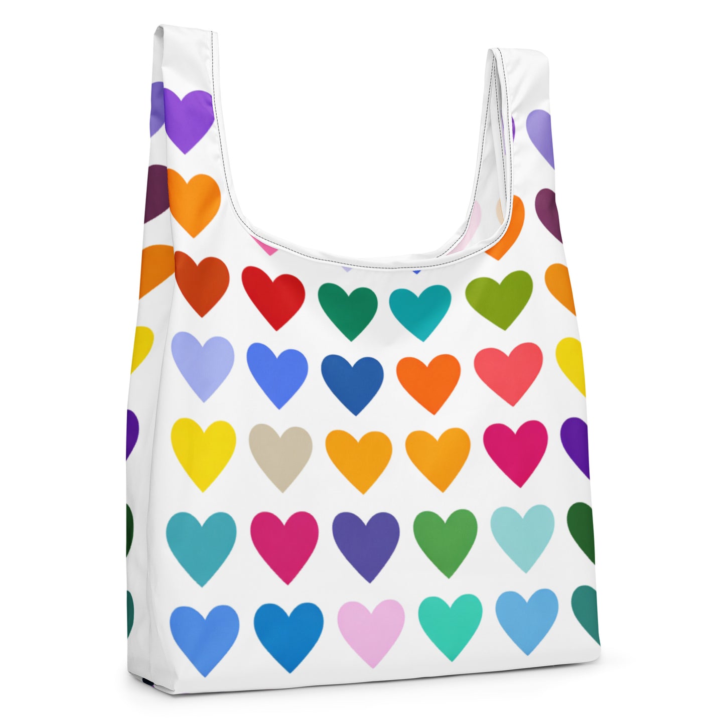 Sac Shopping Léger "COLOURED HEARTS" - French Bazar - 7685148_22801