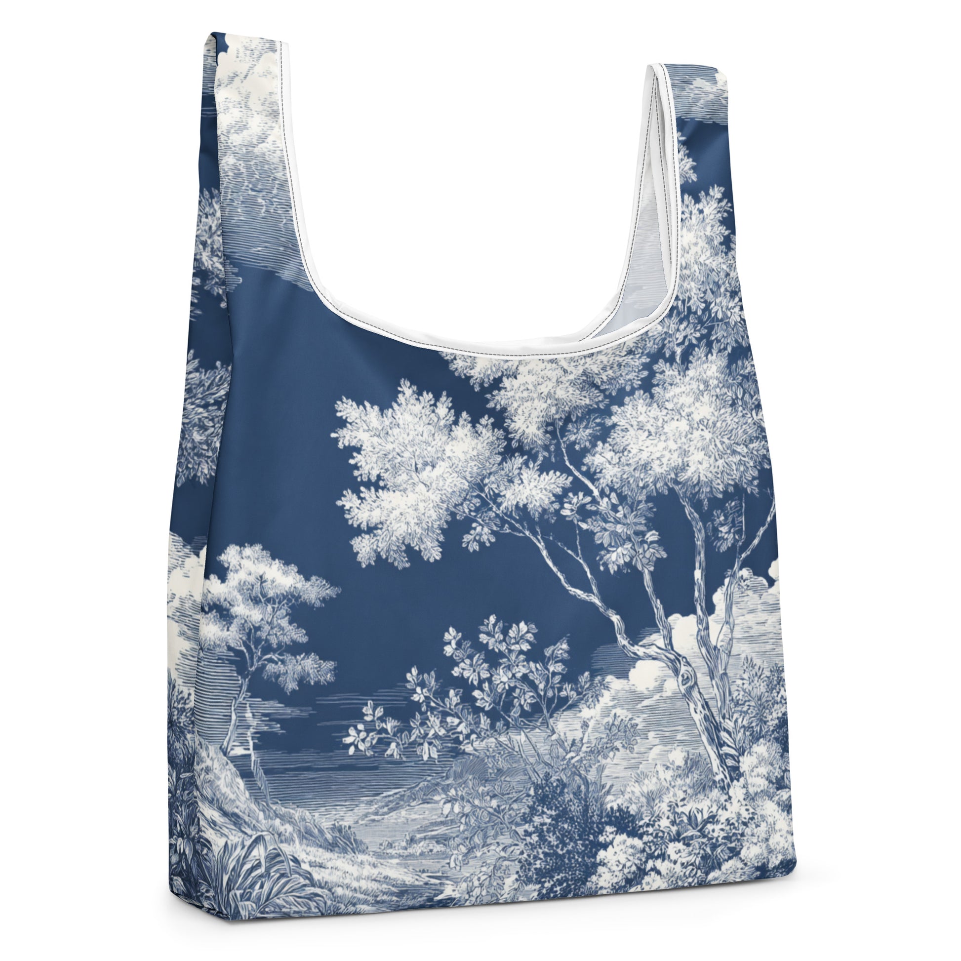 Sac Shopping Léger "TOILE DE JOUY BLEUE" - French Bazar - 3817553_22801