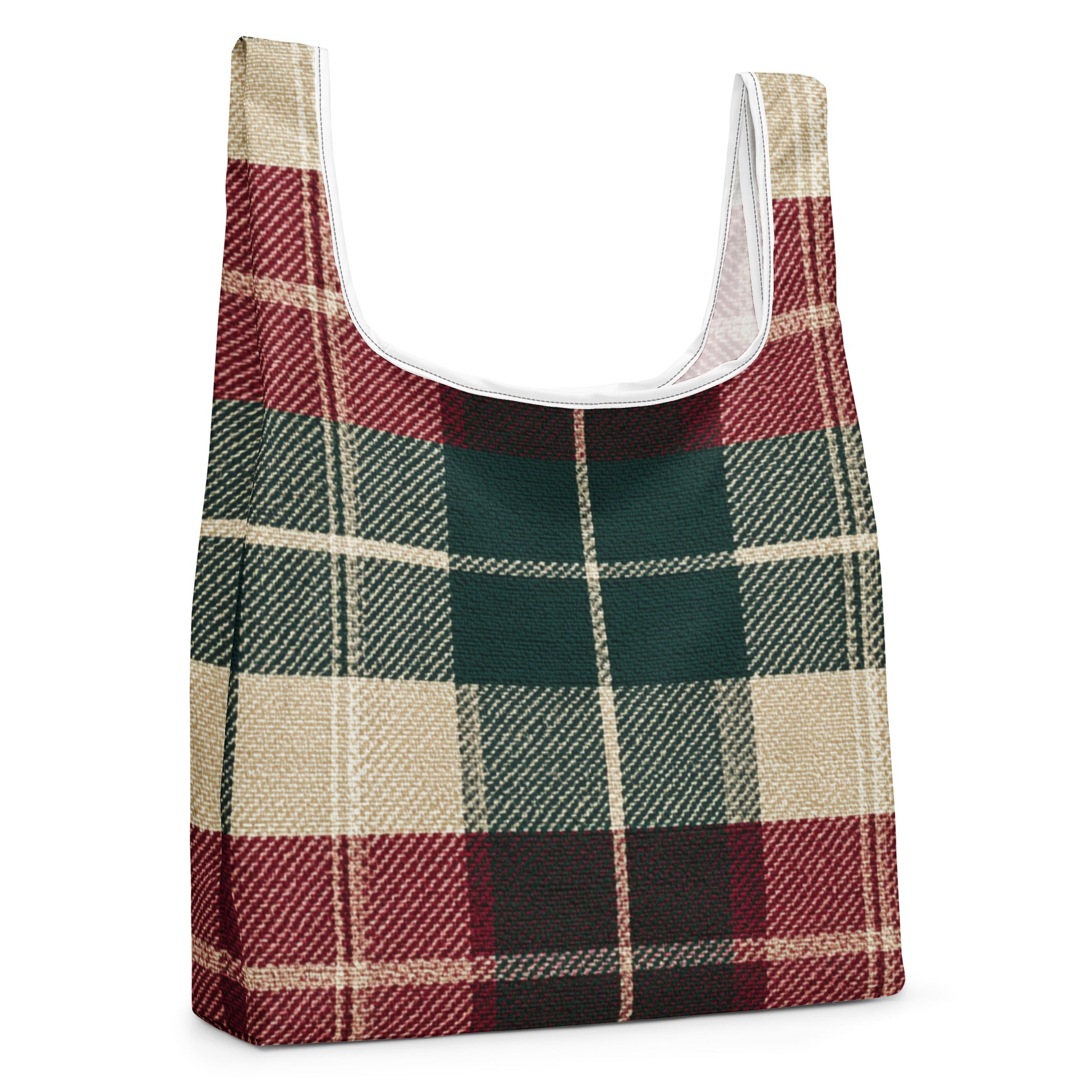 Sac Shopping Léger "TARTAN VERT ET ROUGE" - French Bazar - 2386721_22801