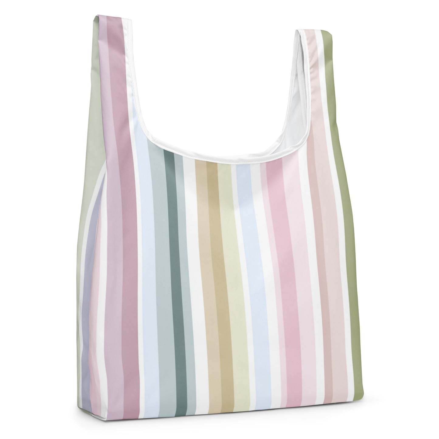 Sac Shopping Léger "RAYURES PASTEL"