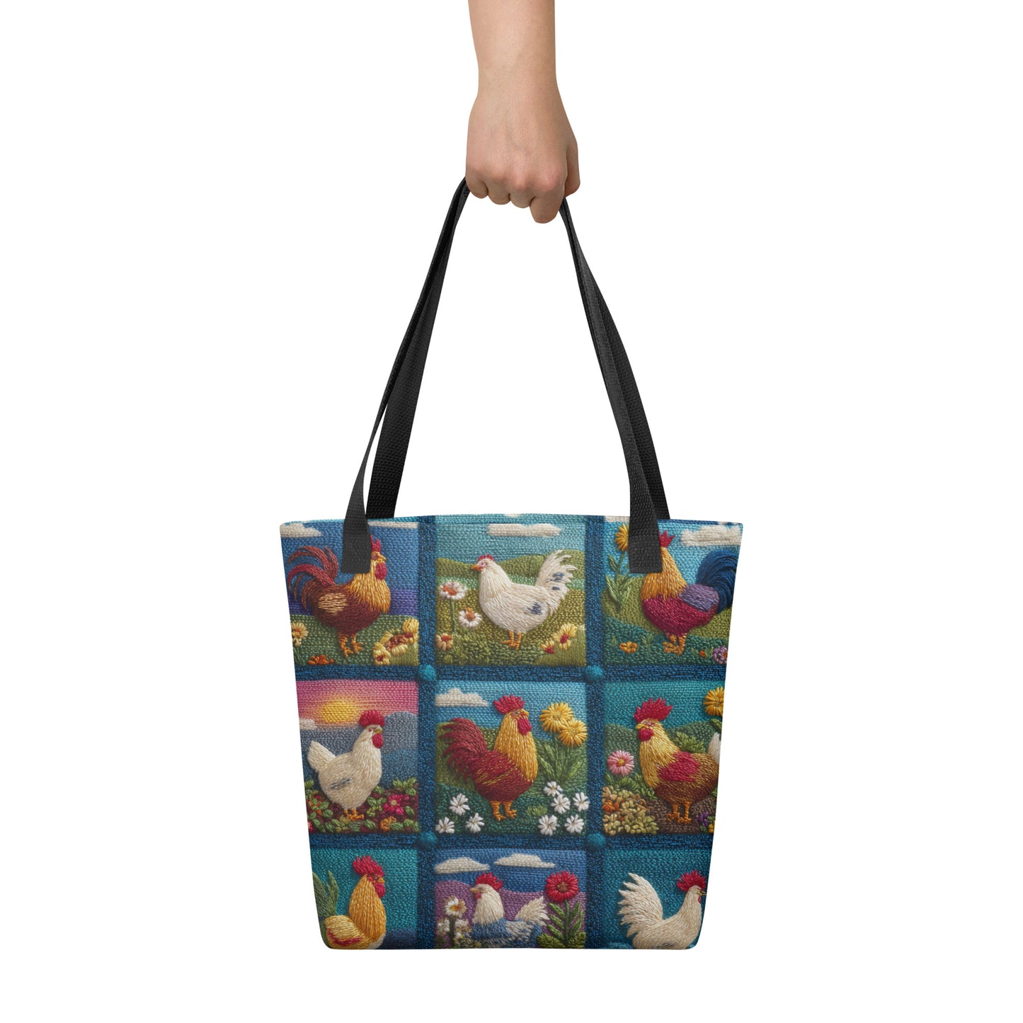 Tote Bag Shopping "PATCHWORK BASSE-COUR"