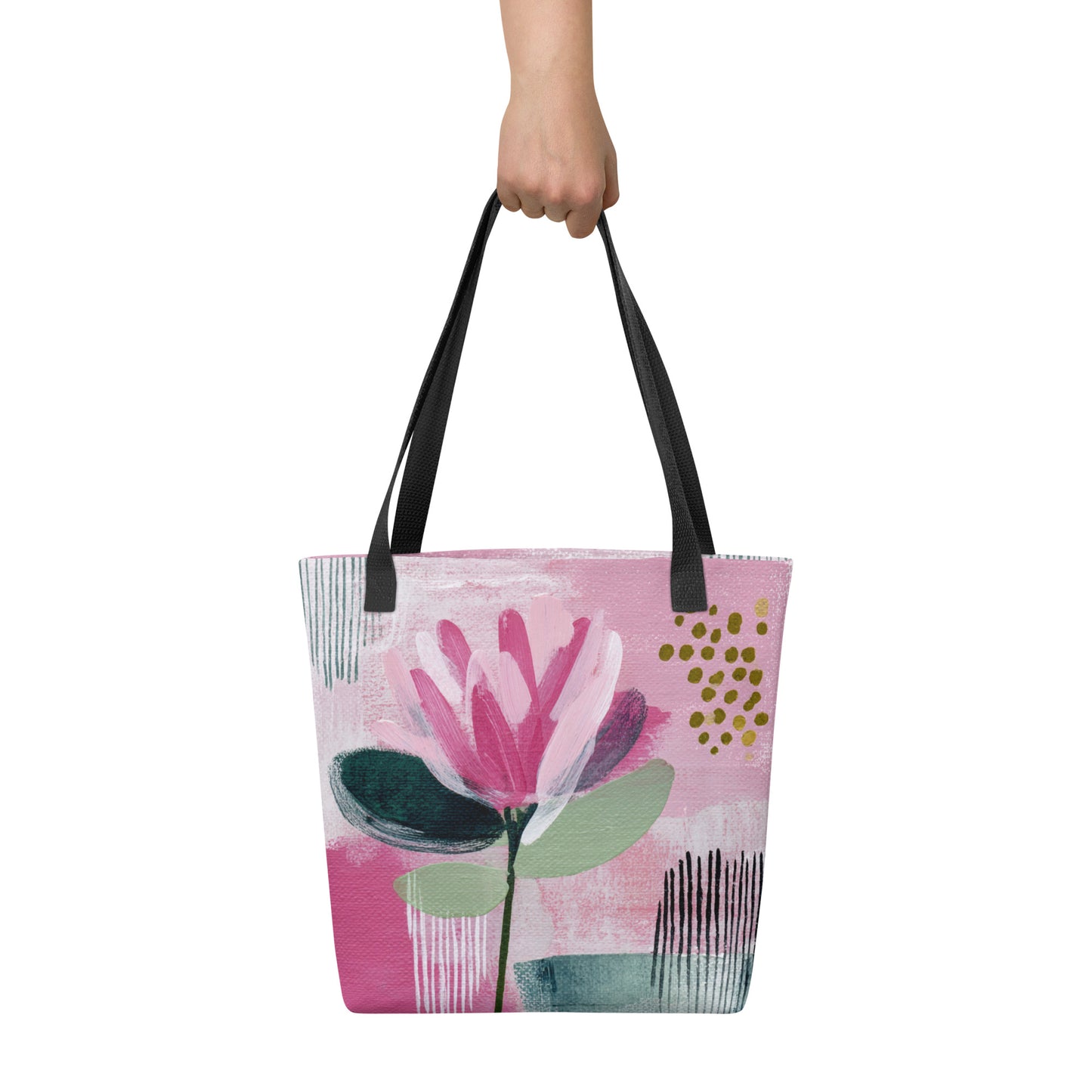 Tote Bag Shopping "PINK FLOWER" - French Bazar - 8708880_4533