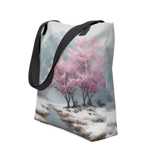 Tote Bag Shopping "CERISIERS EN HIVER" - French Bazar - 4998357_4533