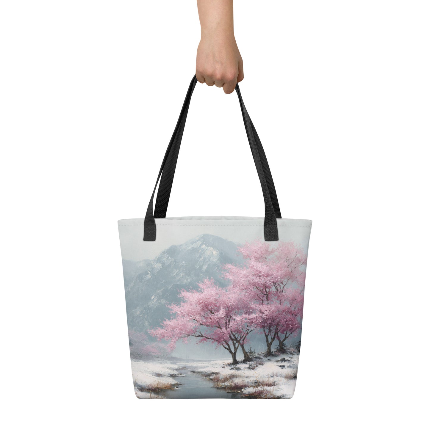 Tote Bag Shopping "CERISIERS EN HIVER" - French Bazar - 4998357_4533