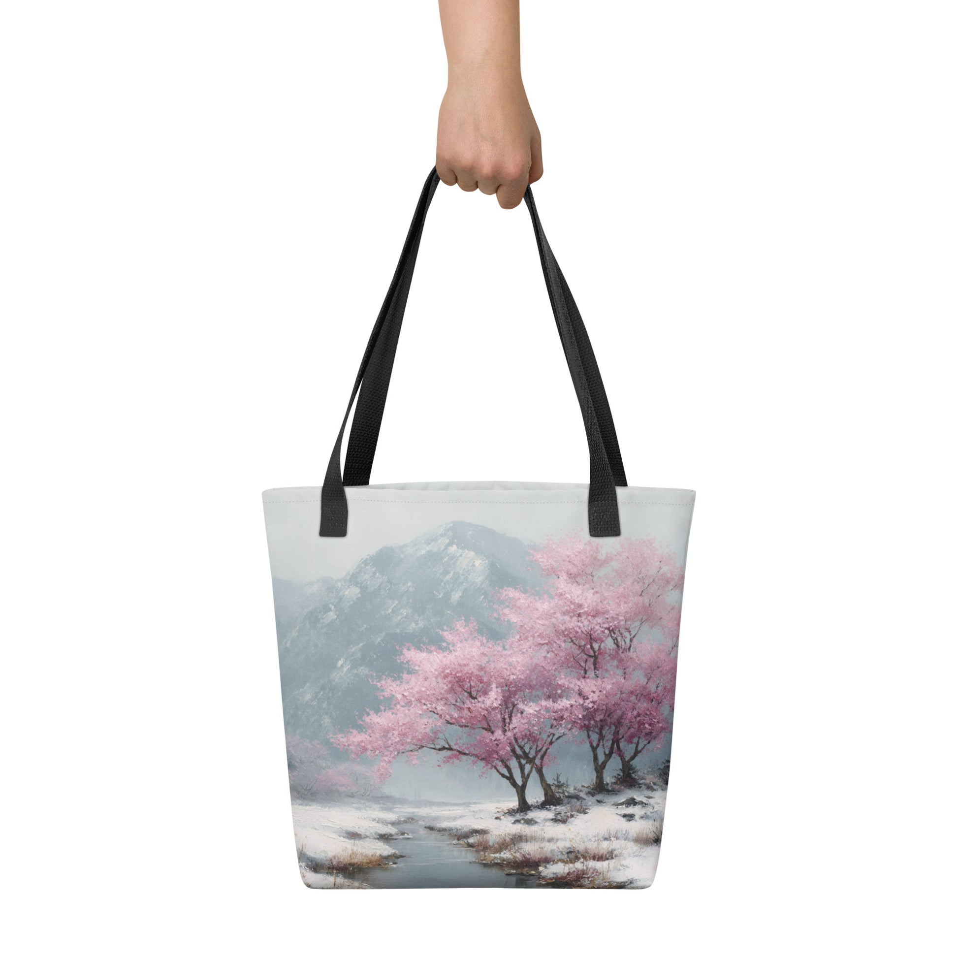 Tote Bag Shopping "CERISIERS EN HIVER" - French Bazar - 4998357_4533
