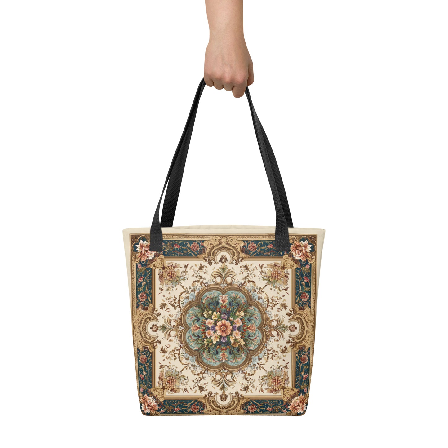 Tote Bag Shopping "CARRÉ FLEURI" - French Bazar - 2971279_4533
