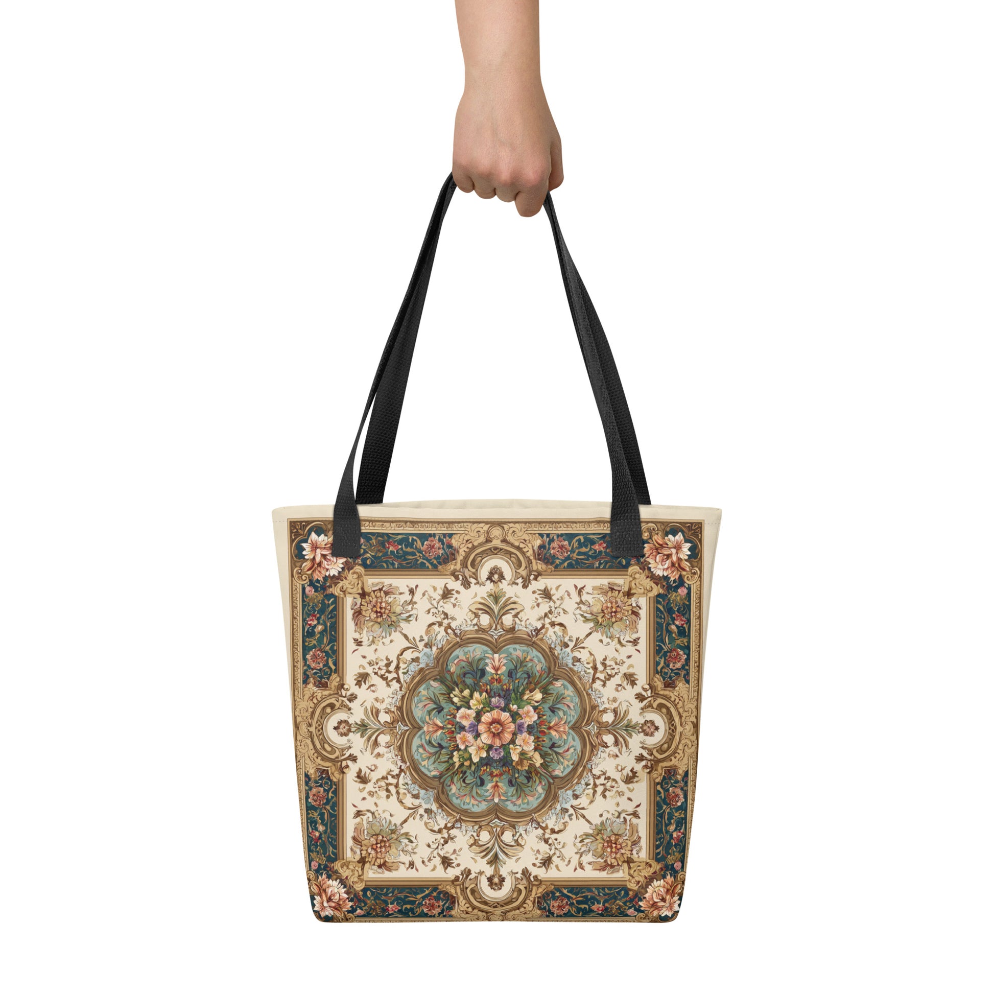 Tote Bag Shopping "CARRÉ FLEURI" - French Bazar - 2971279_4533