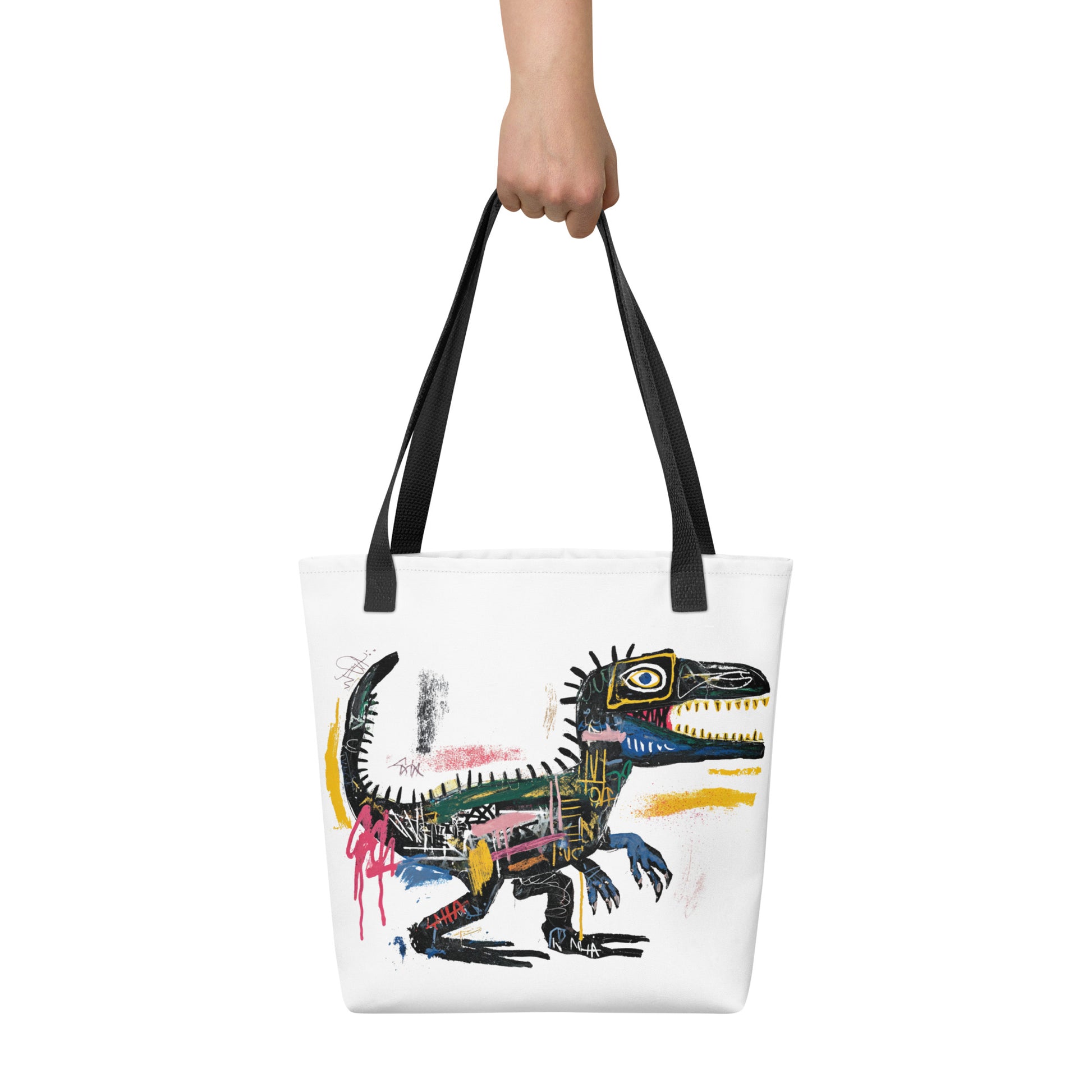 Tote Bag Shopping "BASQUIAT STYLE DINOSAUR" - French Bazar - 6760723_4533