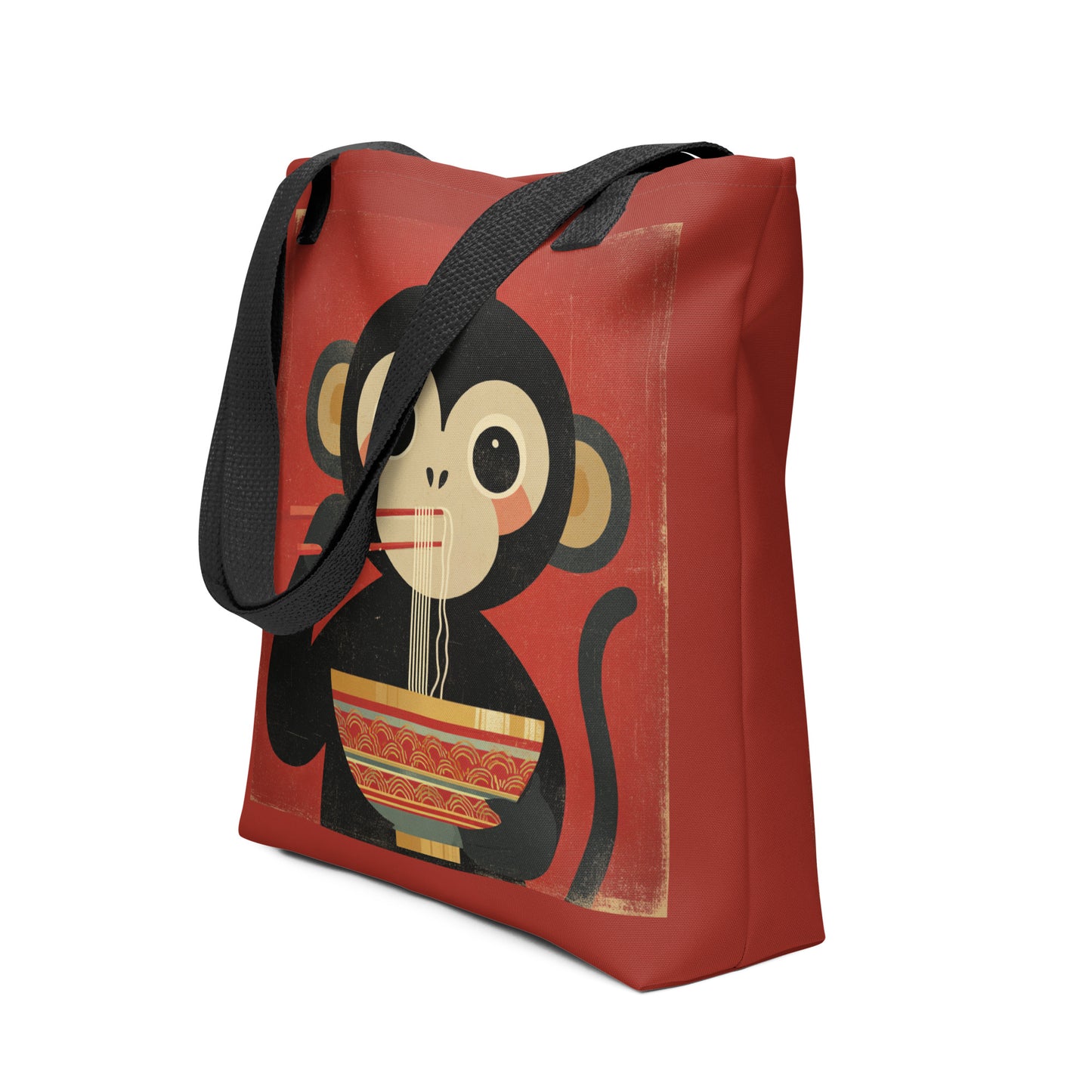 Tote Bag Shopping "MONKEY EATING NODDLES" - French Bazar - 9996429_4533