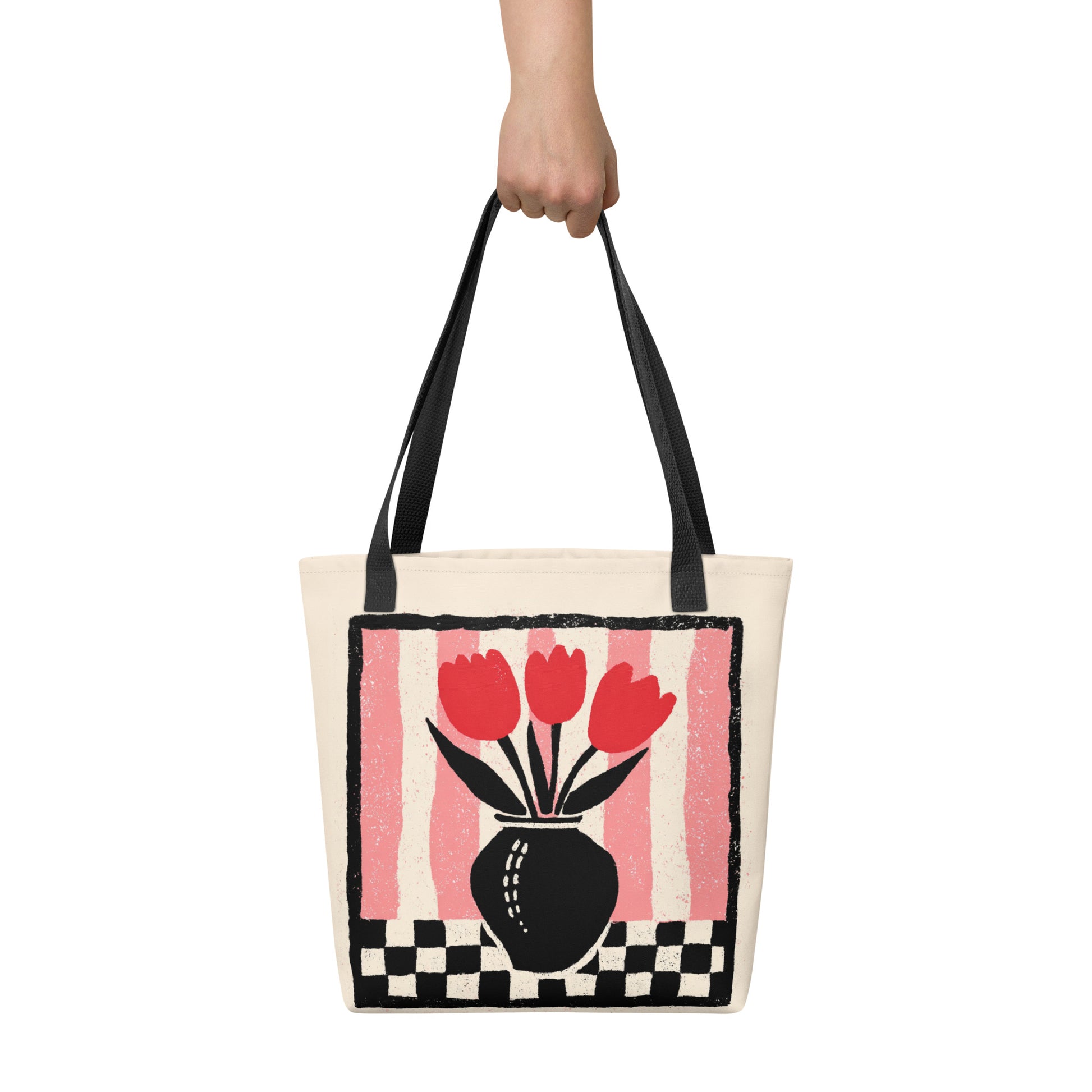 Tote Bag Shopping "RED TULIPS" - French Bazar - 7761734_4533