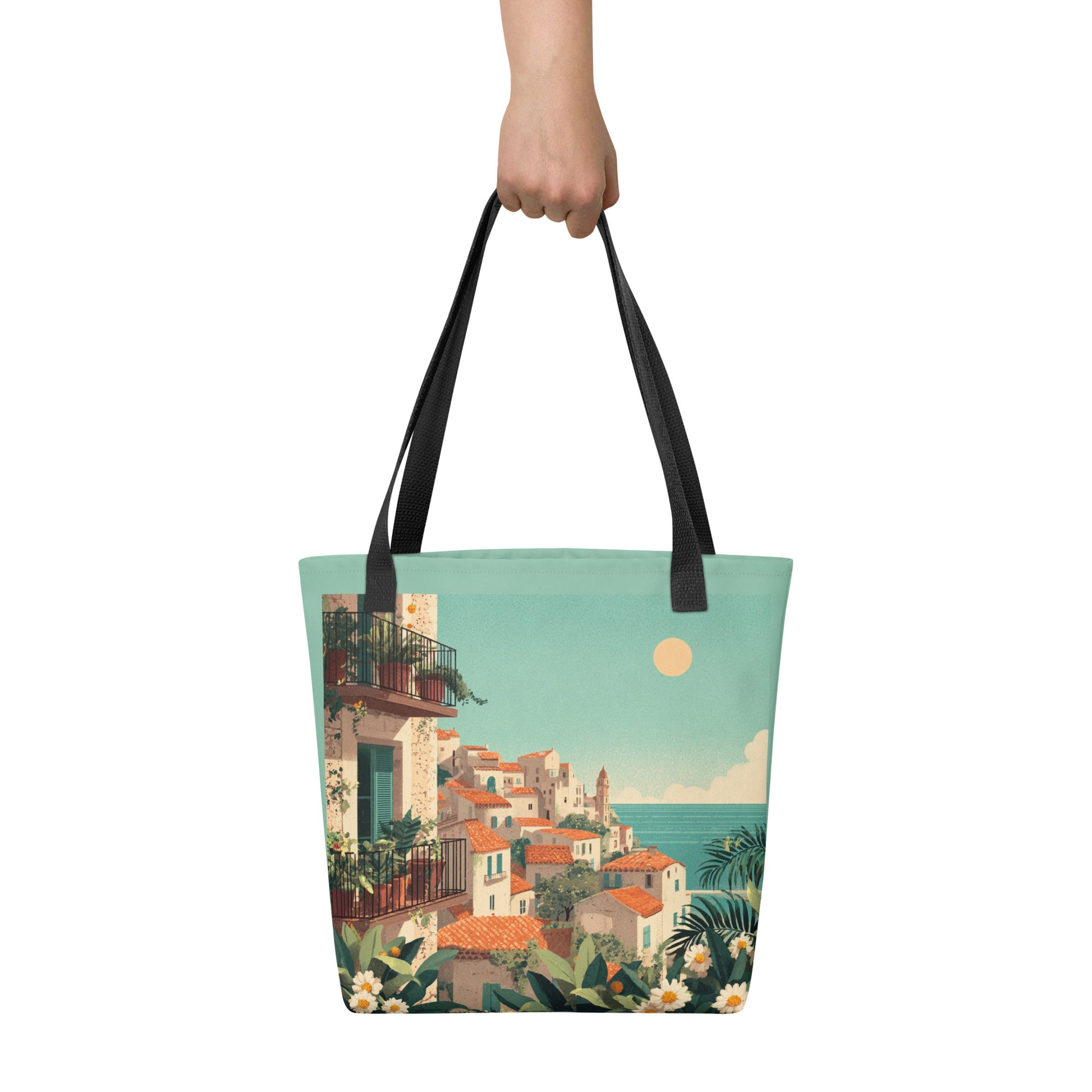 Tote Bag Shopping "VILLAGE MÉDITERRANÉEN" - French Bazar - 1180535_4533