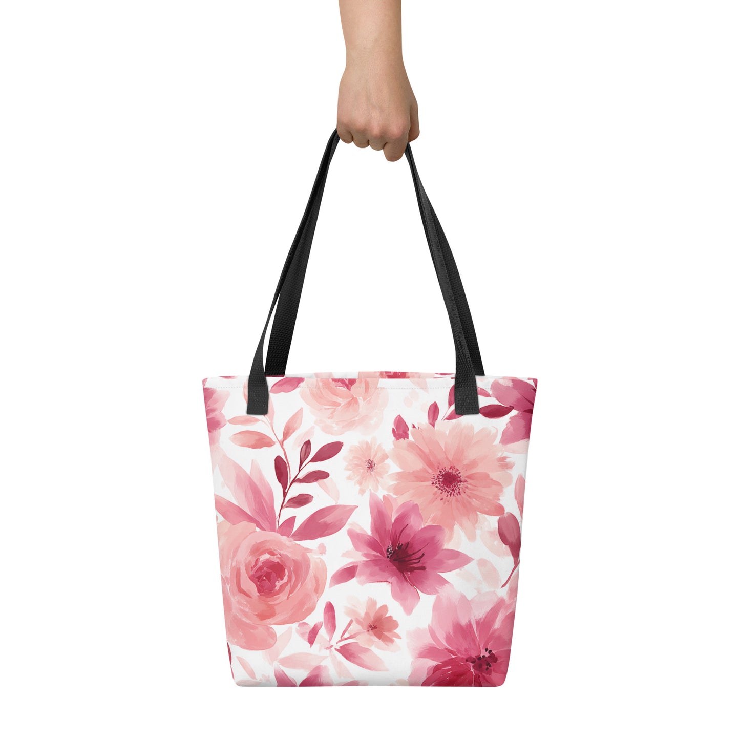 Tote Bag Shopping "PINK FLOWERS"