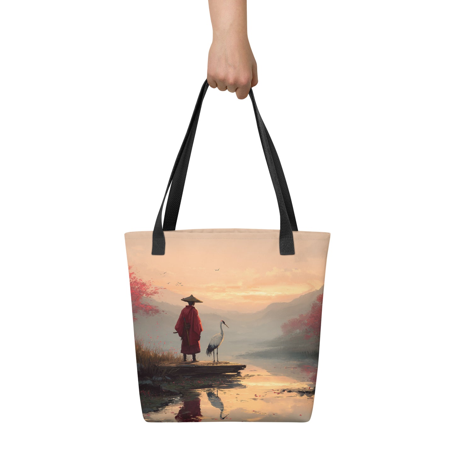 Tote Bag Shopping "L'HOMME ET LA GRUE"