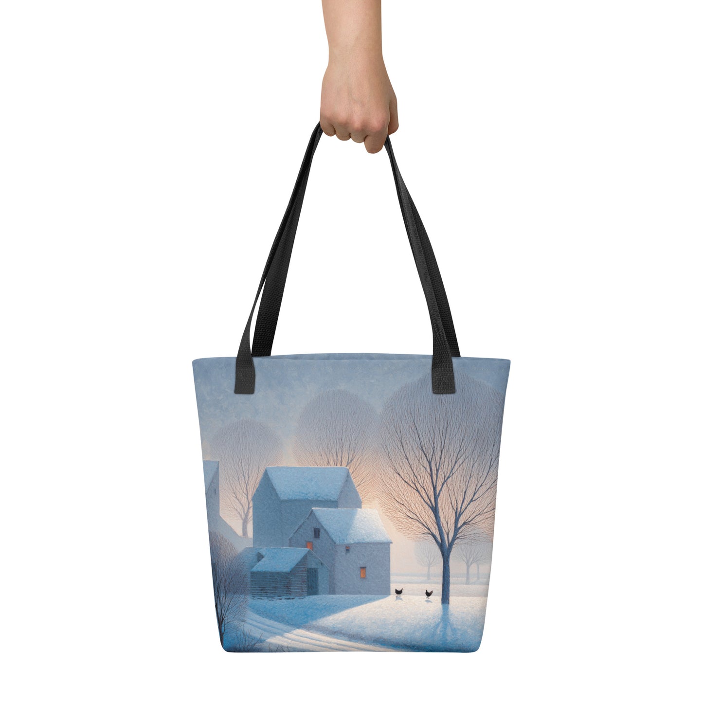 Tote Bag Shopping "FERME EN HIVER"