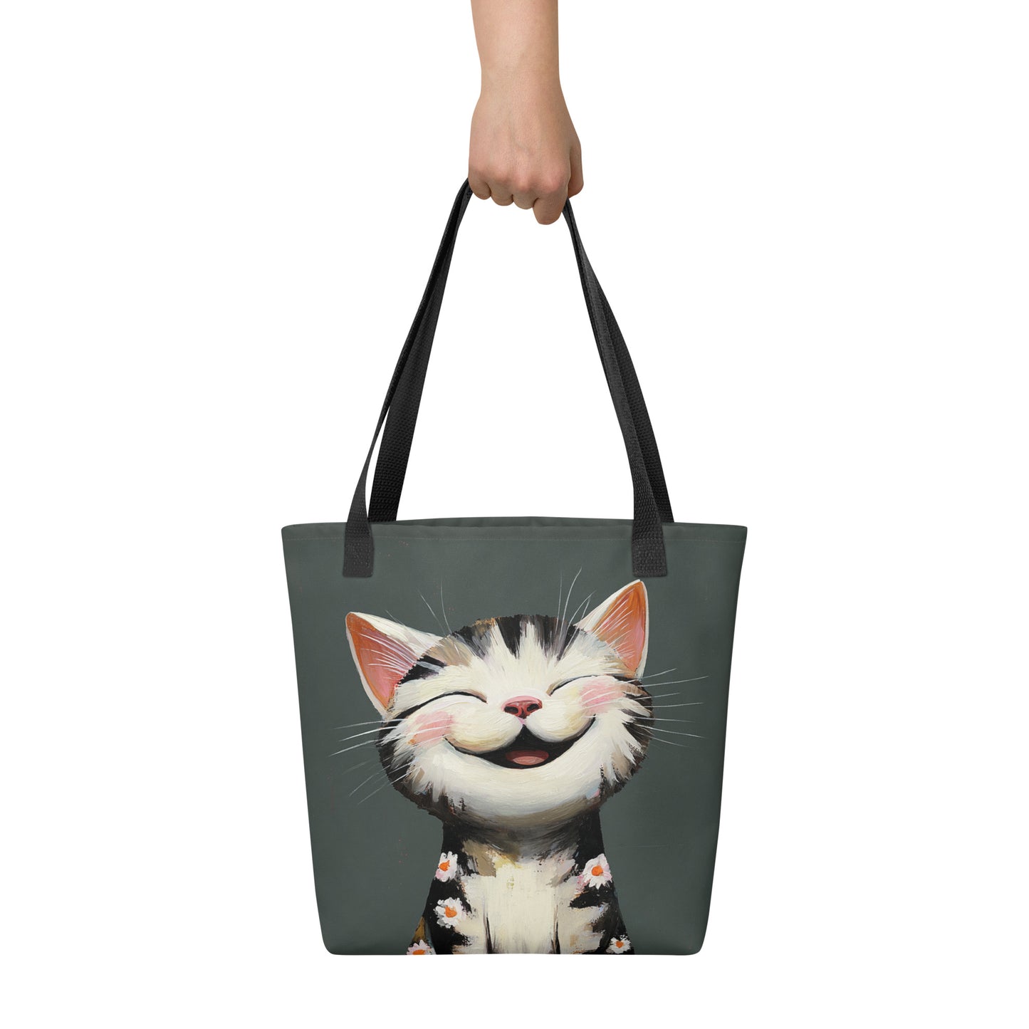 Tote Bag Shopping "LE CHAT RIEUR"