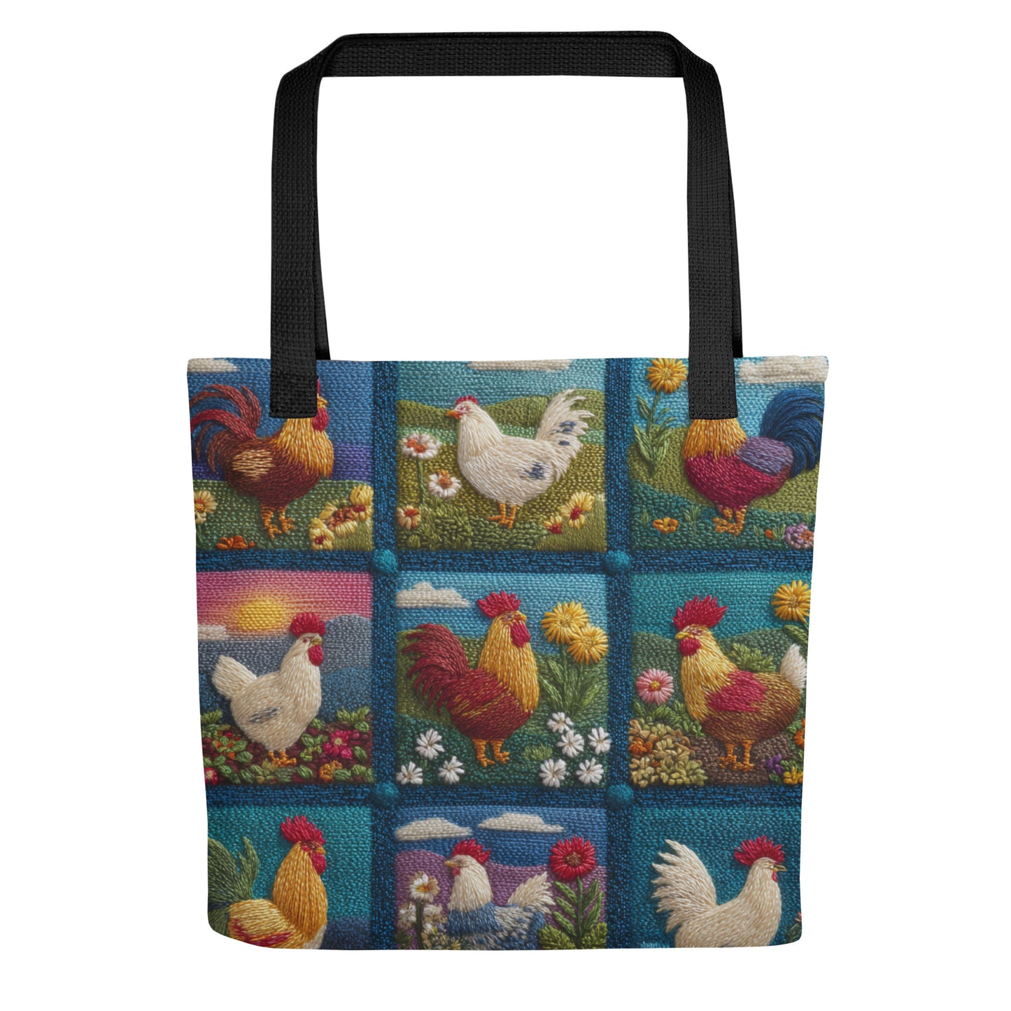 Tote Bag Shopping "PATCHWORK BASSE-COUR"