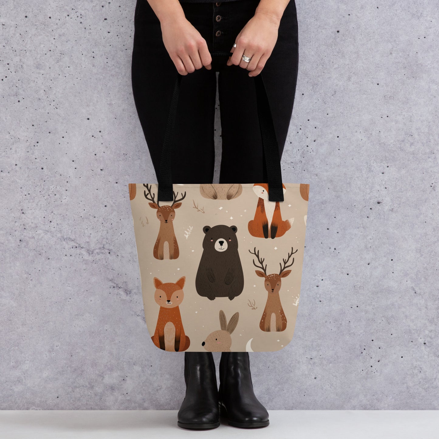 Tote Bag Shopping "ANIMAUX DE LA FORÊT"