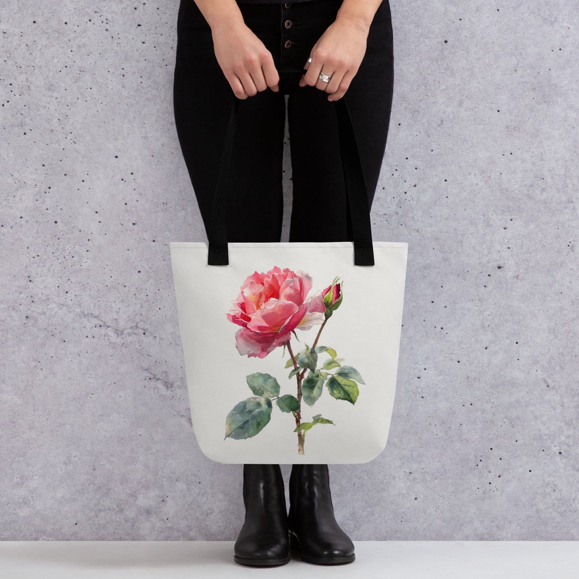 Tote Bag Shopping "BEAUTIFUL ROSE" - French Bazar - 6917184_4533