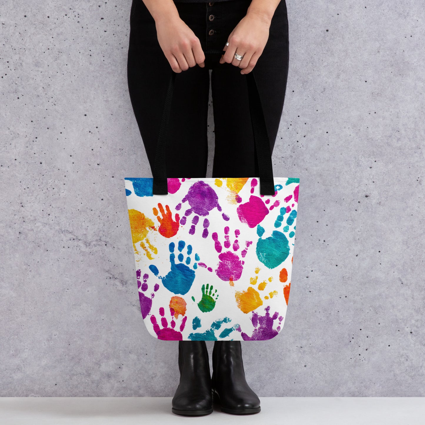 Tote Bag Shopping "PAINTING HANDS" - French Bazar - 6839543_4533
