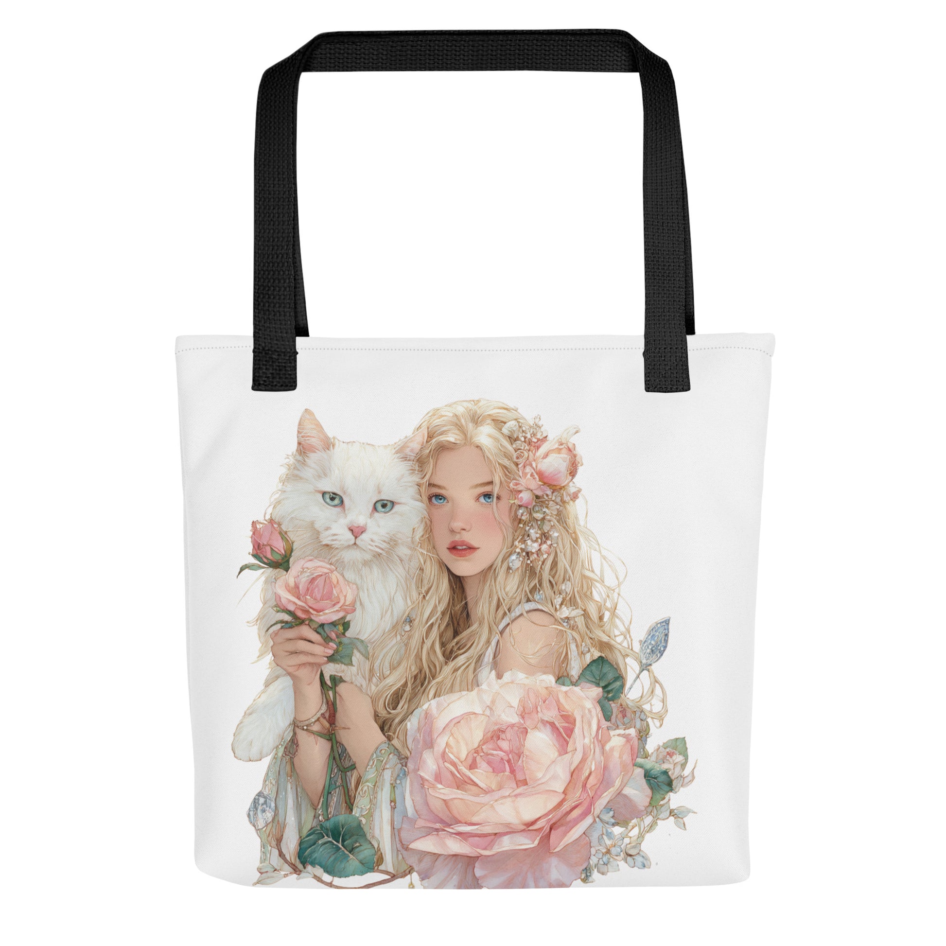 Tote Bag Shopping "JEUNE FILLE AU CHAT" - French Bazar - 9929426_4533