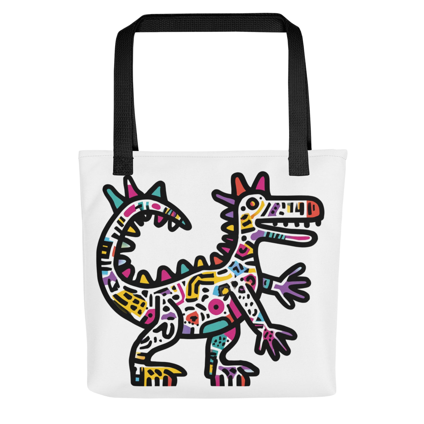 Tote Bag Shopping "KEITH HARING STYLE DINOSAUR" - French Bazar - 1583402_4533