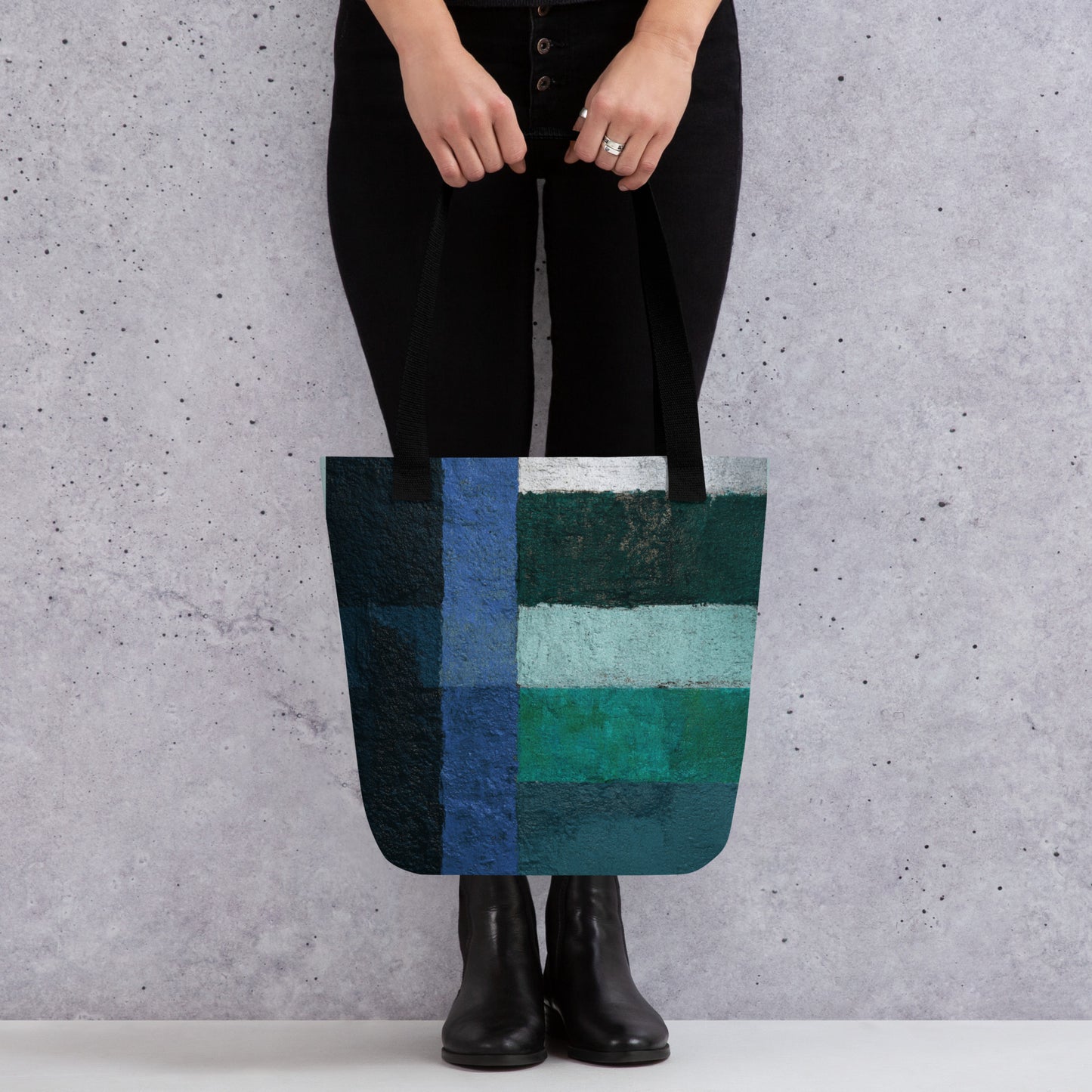 Tote Bag Shopping "BLUE AND GREEN" - French Bazar - 8011024_4533