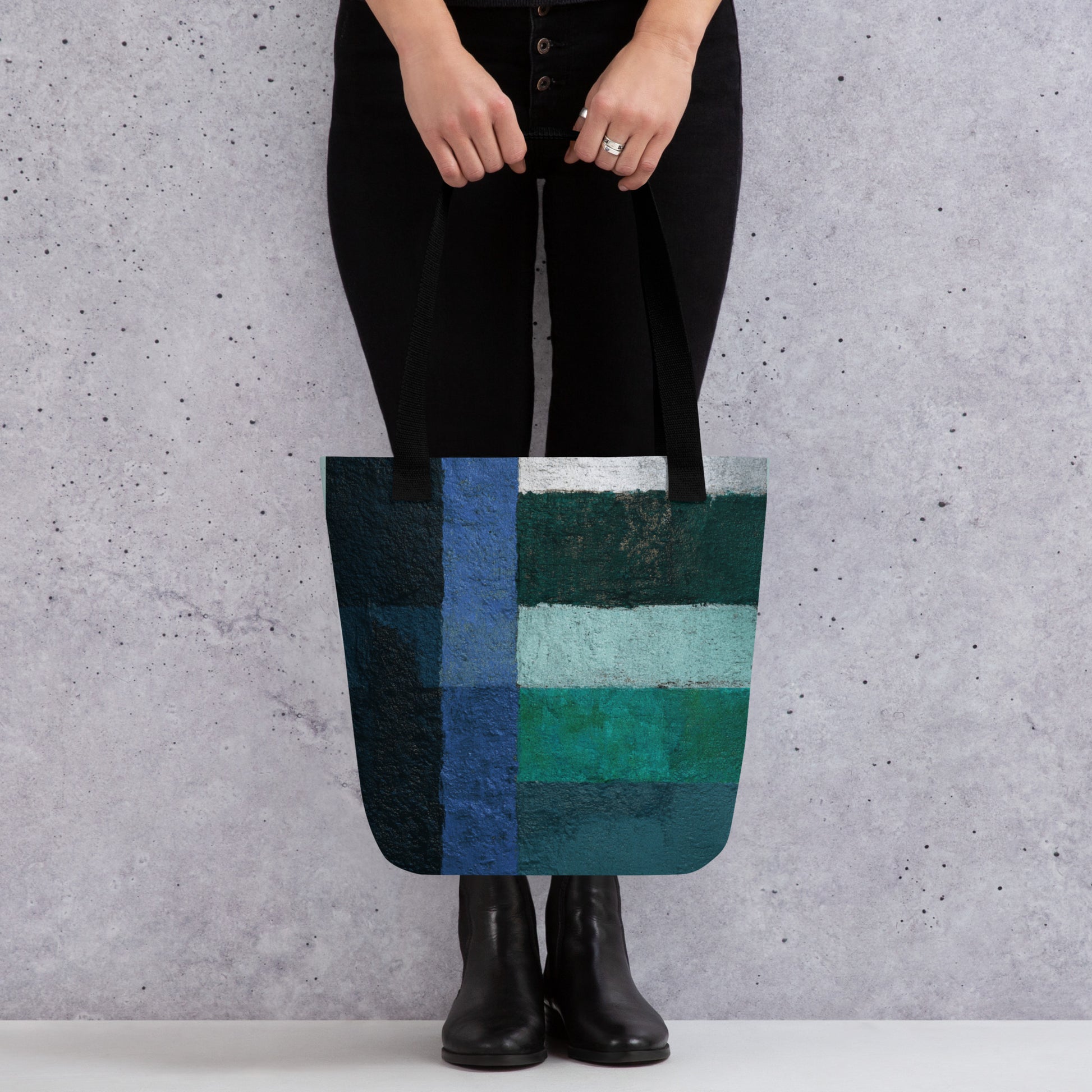 Tote Bag Shopping "BLUE AND GREEN" - French Bazar - 8011024_4533