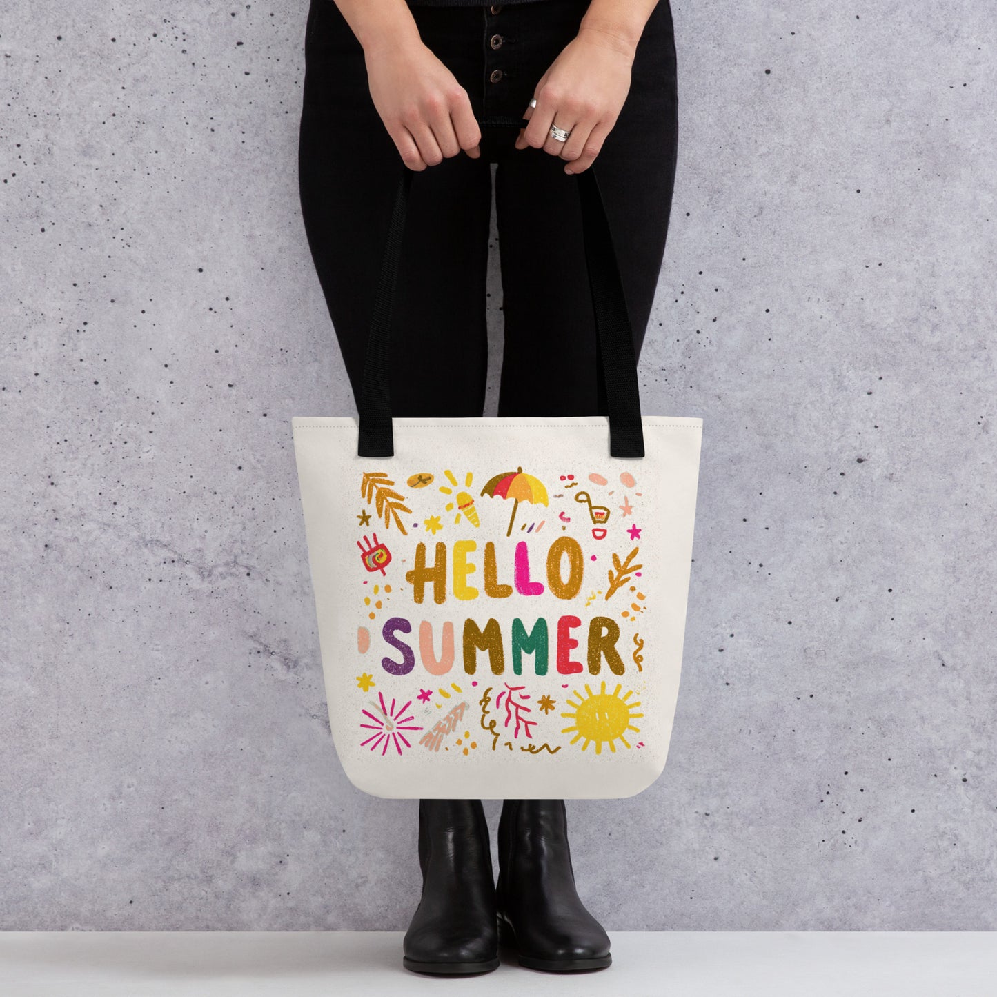 Tote Bag Shopping "HELLO SUMMER" - French Bazar - 8964015_4533