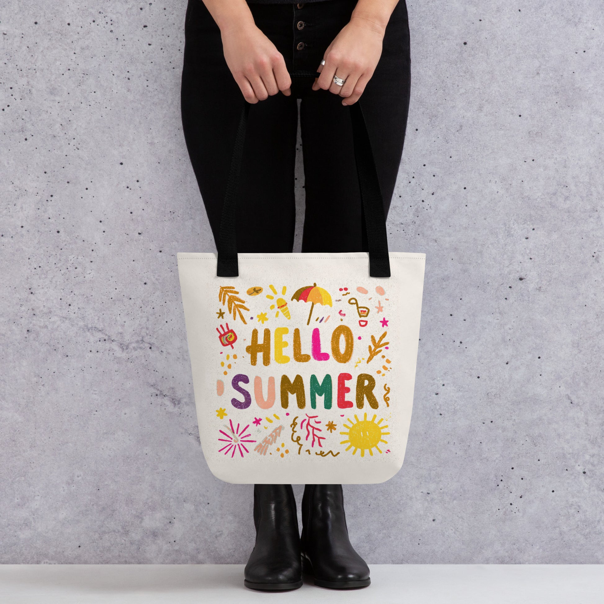 Tote Bag Shopping "HELLO SUMMER" - French Bazar - 8964015_4533