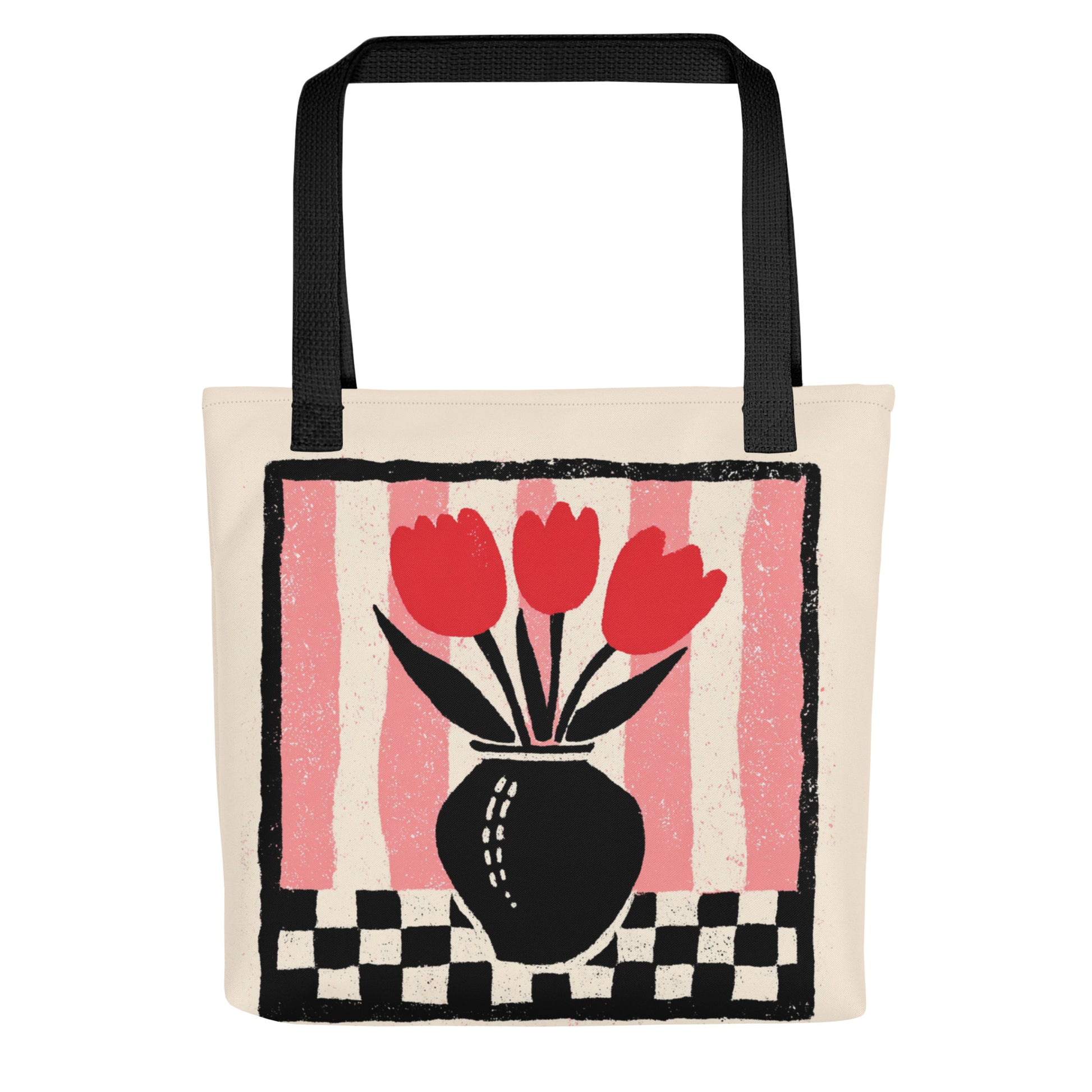 Tote Bag Shopping "RED TULIPS" - French Bazar - 7761734_4533