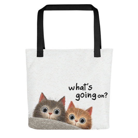 Tote Bag Shopping "WHAT'S GOING ON?" - French Bazar - 5158778_4533
