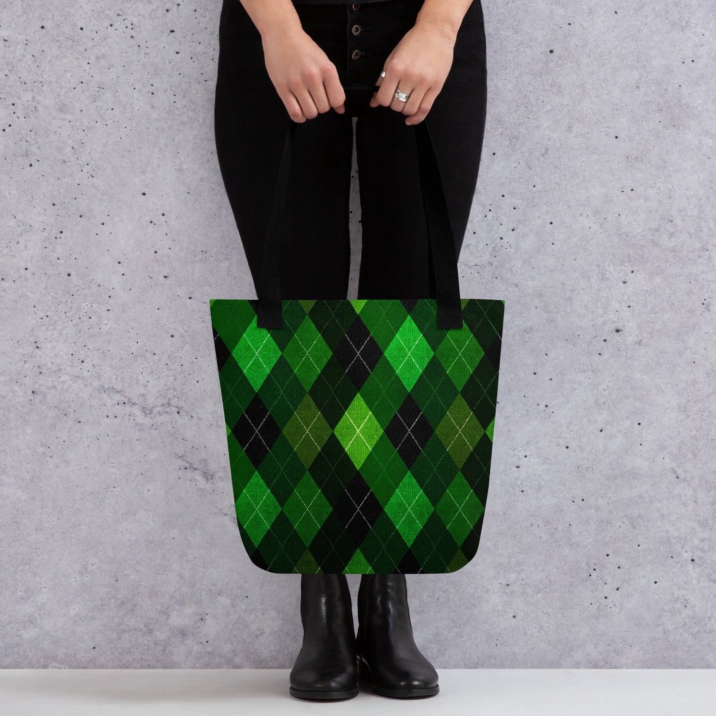 Tote Bag Shopping "DAMIER VERT" - French Bazar - 8461267_4533