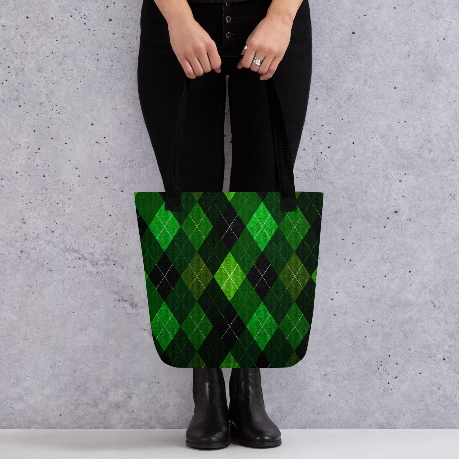 Tote Bag Shopping "DAMIER VERT" - French Bazar - 8461267_4533