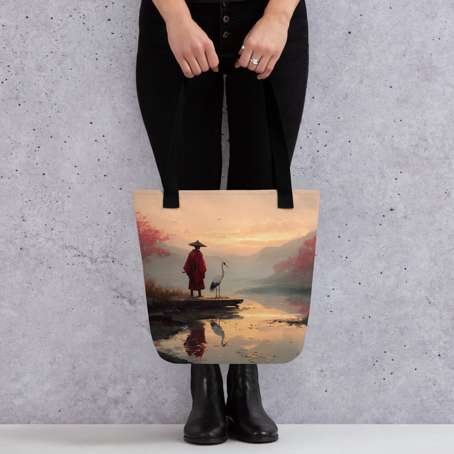 Tote Bag Shopping "L'HOMME ET LA GRUE"