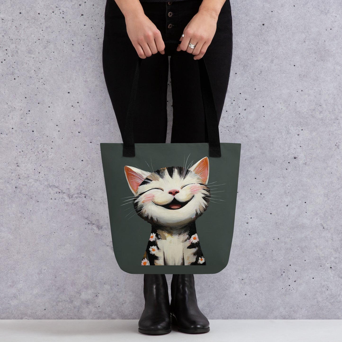 Tote Bag Shopping "LE CHAT RIEUR"