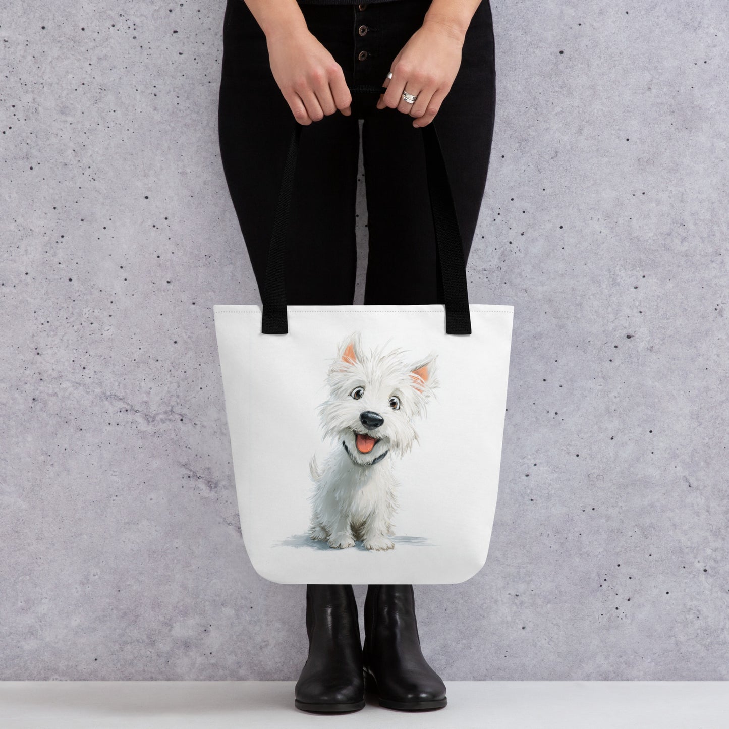 Tote Bag Shopping "TOUTOU BLANC"
