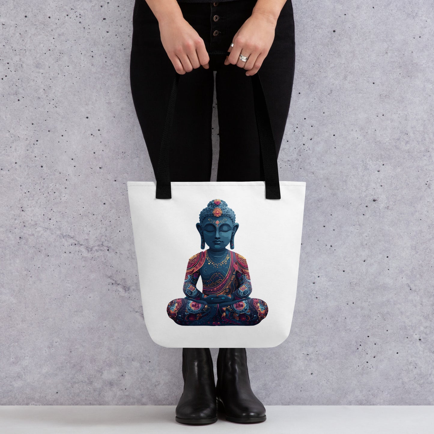 Tote Bag Shopping "BUDDHA BLEU"