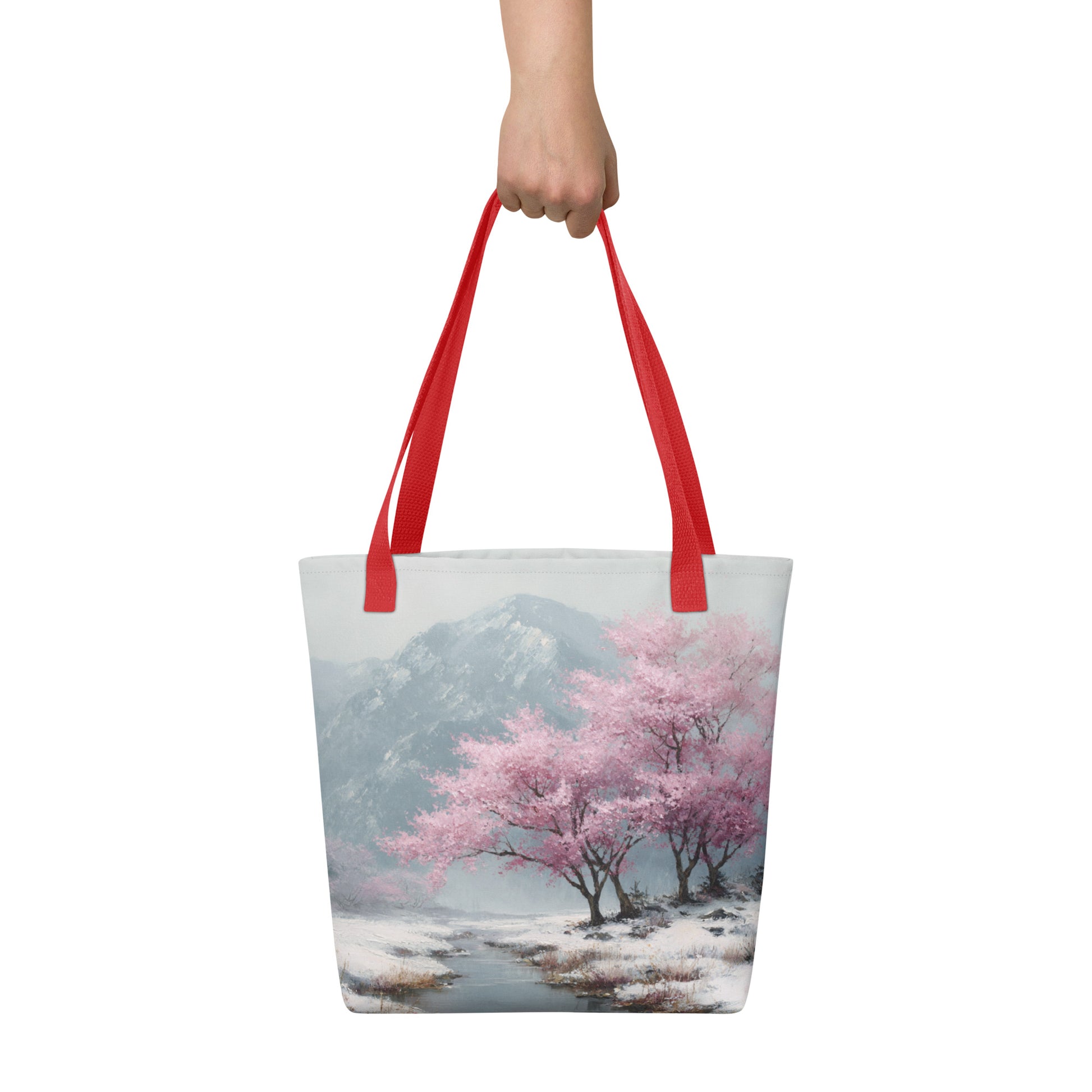 Tote Bag Shopping "CERISIERS EN HIVER" - French Bazar - 4998357_4533