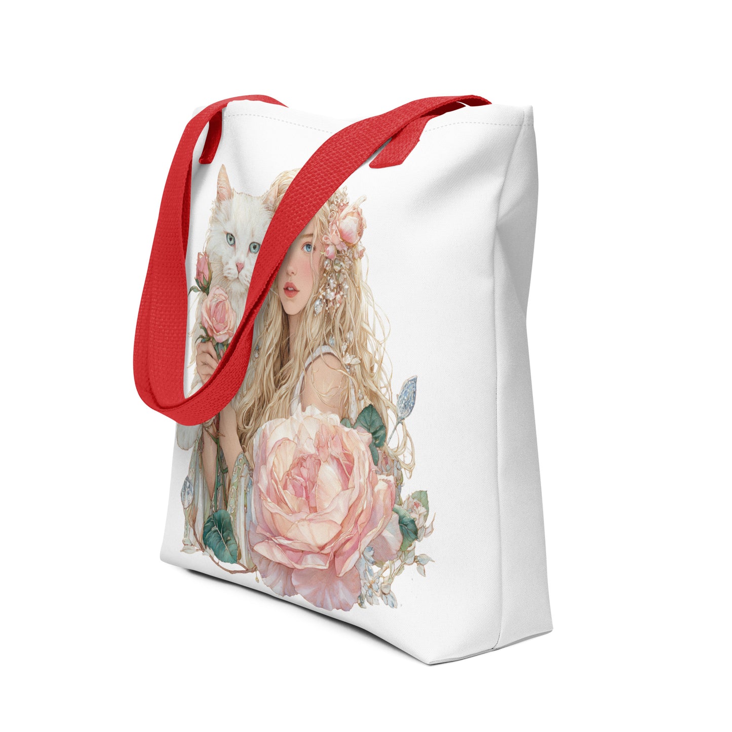 Tote Bag Shopping "JEUNE FILLE AU CHAT" - French Bazar - 9929426_8904
