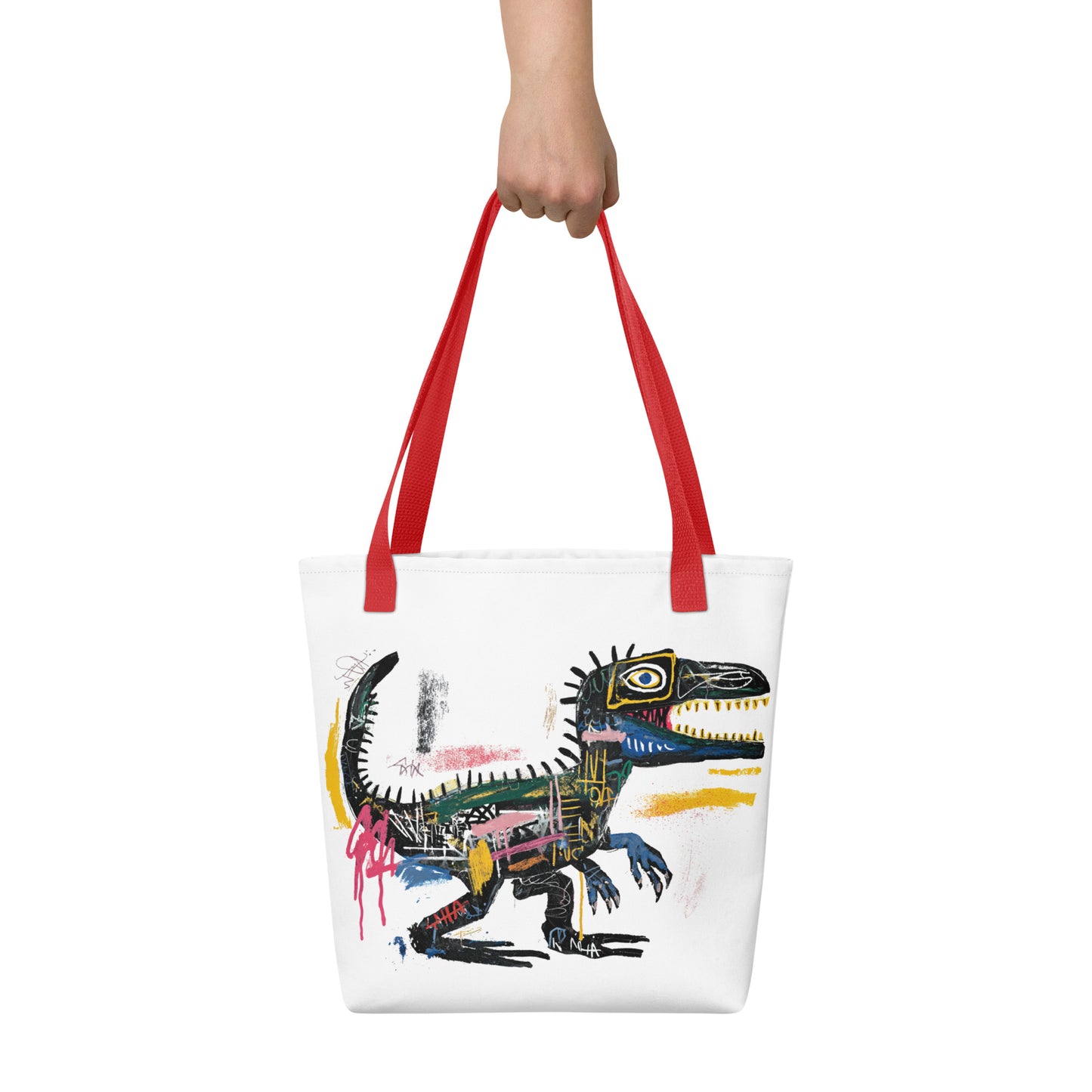 Tote Bag Shopping "BASQUIAT STYLE DINOSAUR" - French Bazar - 6760723_4533