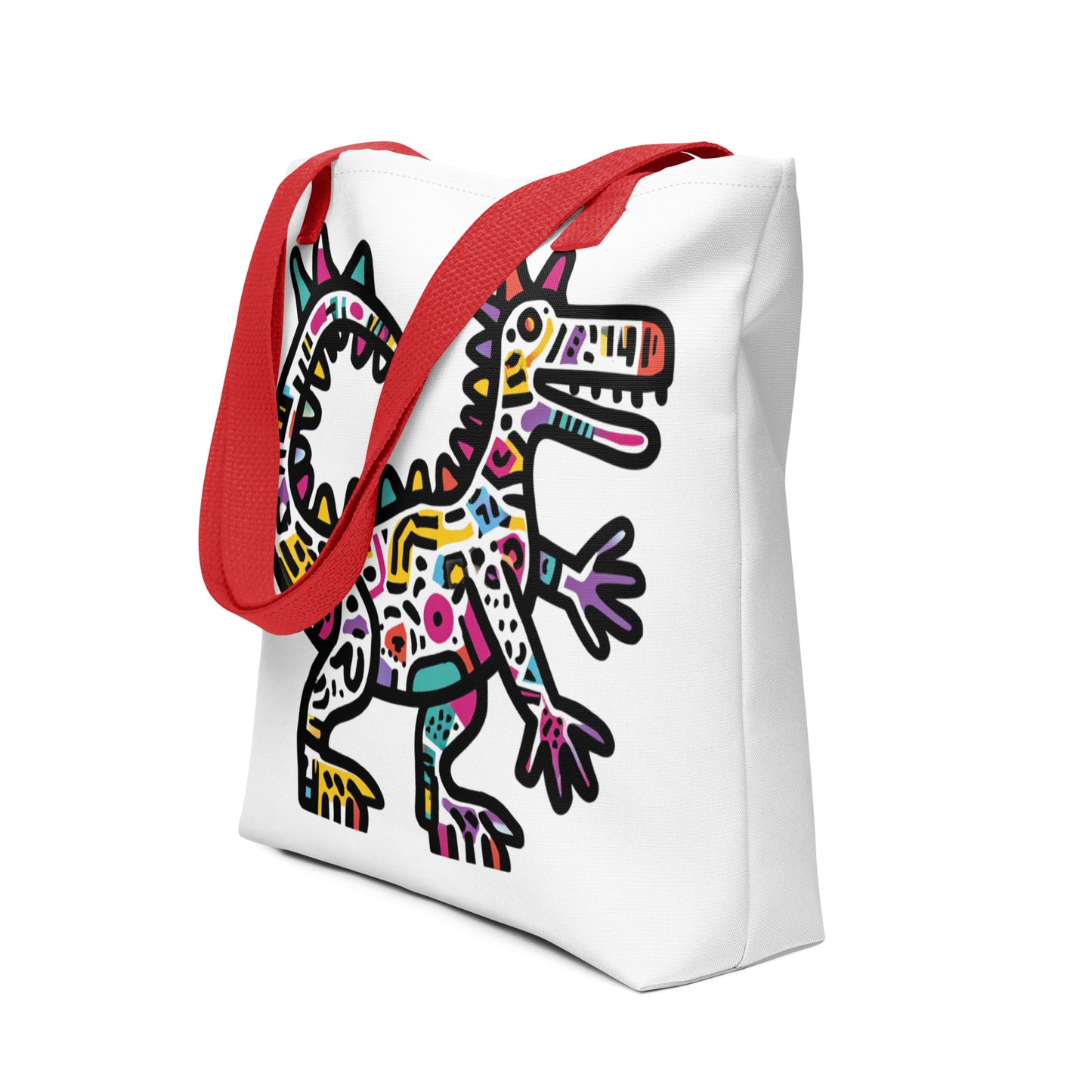 Tote Bag Shopping "KEITH HARING STYLE DINOSAUR" - French Bazar - 1583402_8904
