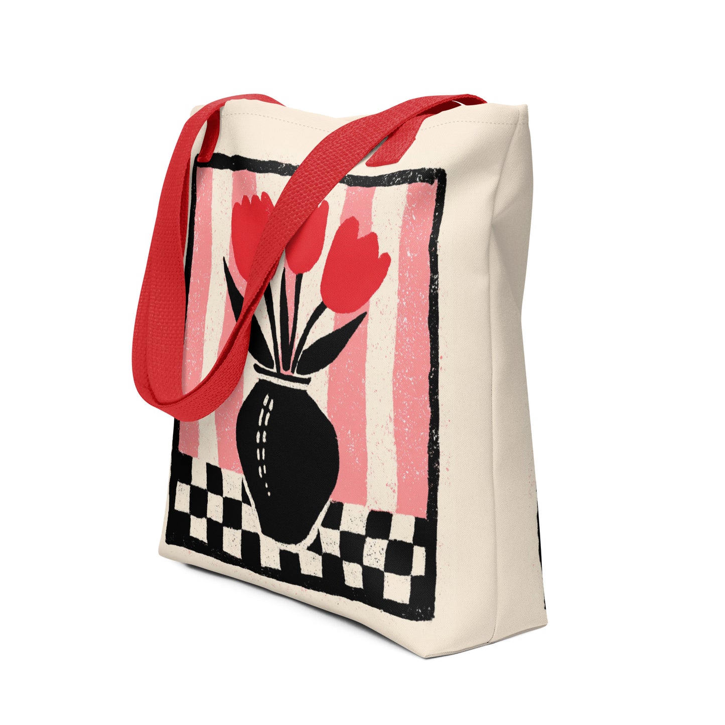 Tote Bag Shopping "RED TULIPS" - French Bazar - 7761734_8904