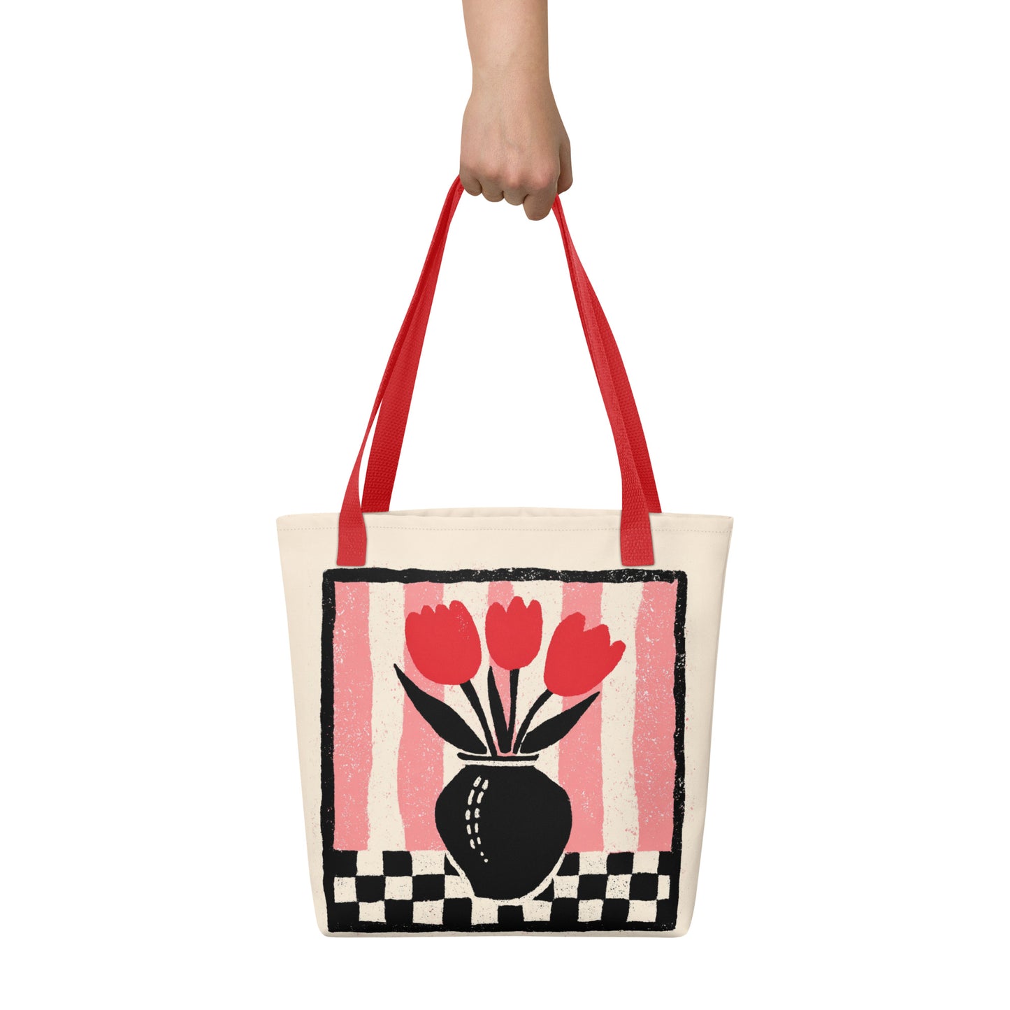 Tote Bag Shopping "RED TULIPS" - French Bazar - 7761734_4533
