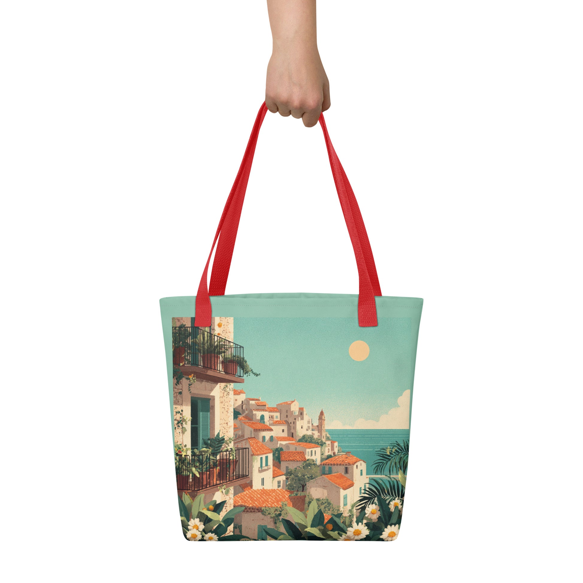 Tote Bag Shopping "VILLAGE MÉDITERRANÉEN" - French Bazar - 1180535_4533