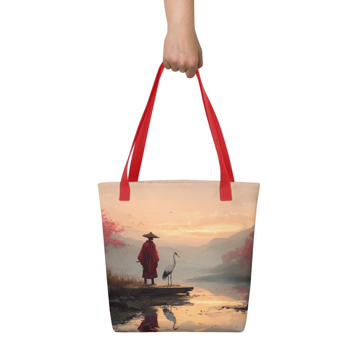 Tote Bag Shopping "L'HOMME ET LA GRUE"