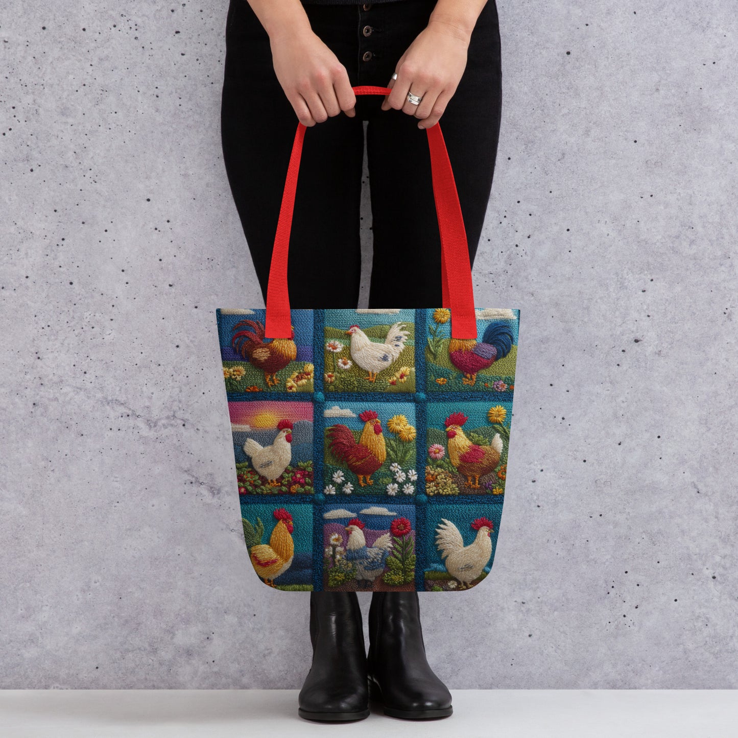 Tote Bag Shopping "PATCHWORK BASSE-COUR"