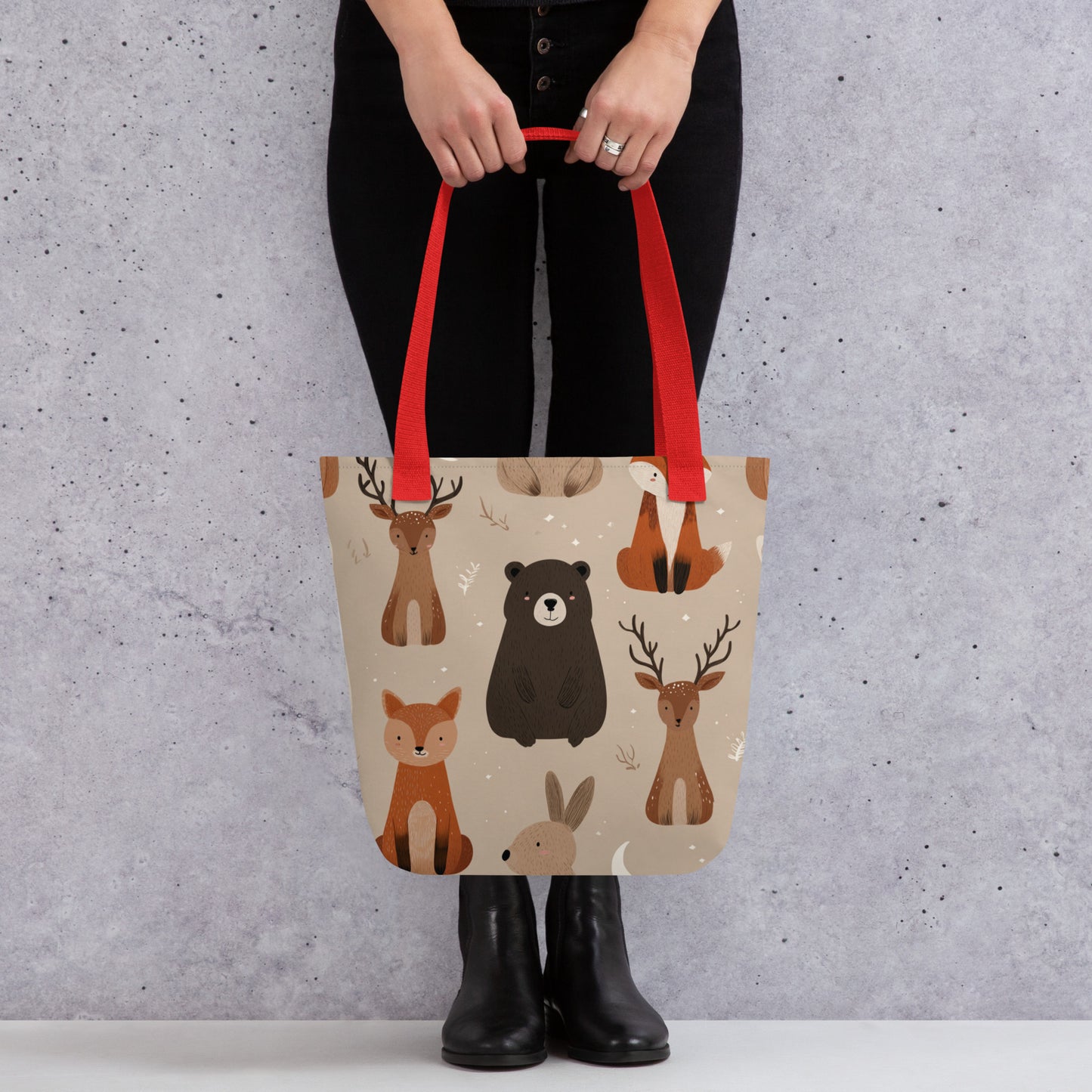 Tote Bag Shopping "ANIMAUX DE LA FORÊT"