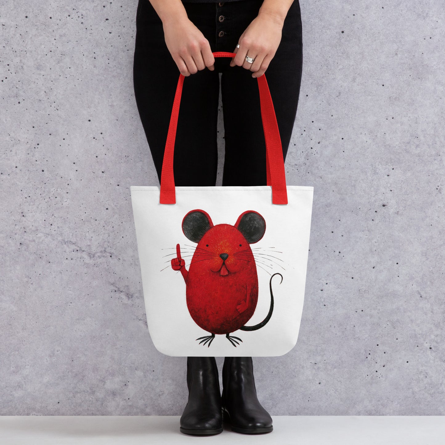Tote Bag Shopping "RED MOUSE" - French Bazar - 5387152_4533